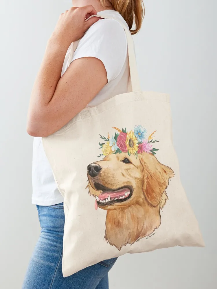Red Golden Retriever dog with watercolor flower crown Tote Bag Custom bag custom fabric bag the tote eco pack
Red Golden Retriever dog with watercolor flower crown Tote Bag Custom bag custom fabric bag the tote eco pack