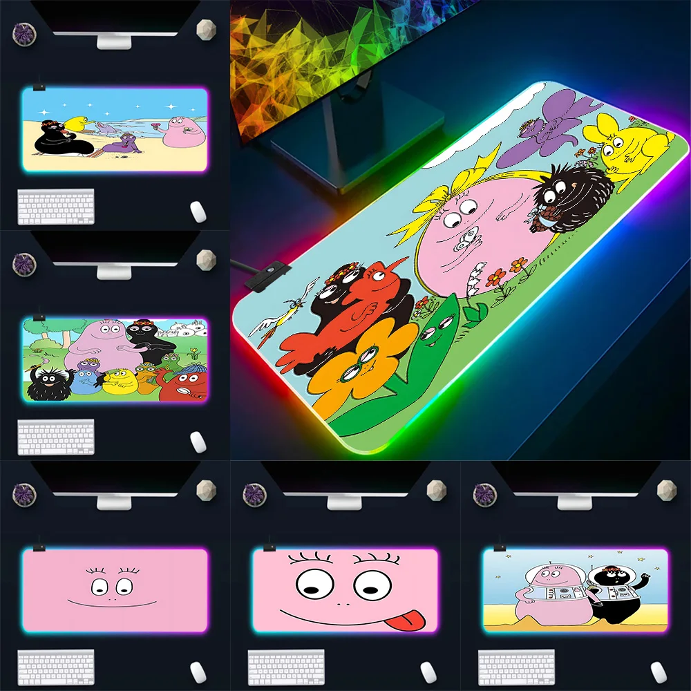 Cute Anime B-Barbapapas RGB Pc Gamer Keyboard Mouse Pad Mousepad LED Glowing Mouse Mats Rubber Gaming Computer Mausepad
Cute Anime B-Barbapapas RGB Pc Gamer Keyboard Mouse Pad Mousepad LED Glowing Mouse Mats Rubber Gaming Computer Mausepad