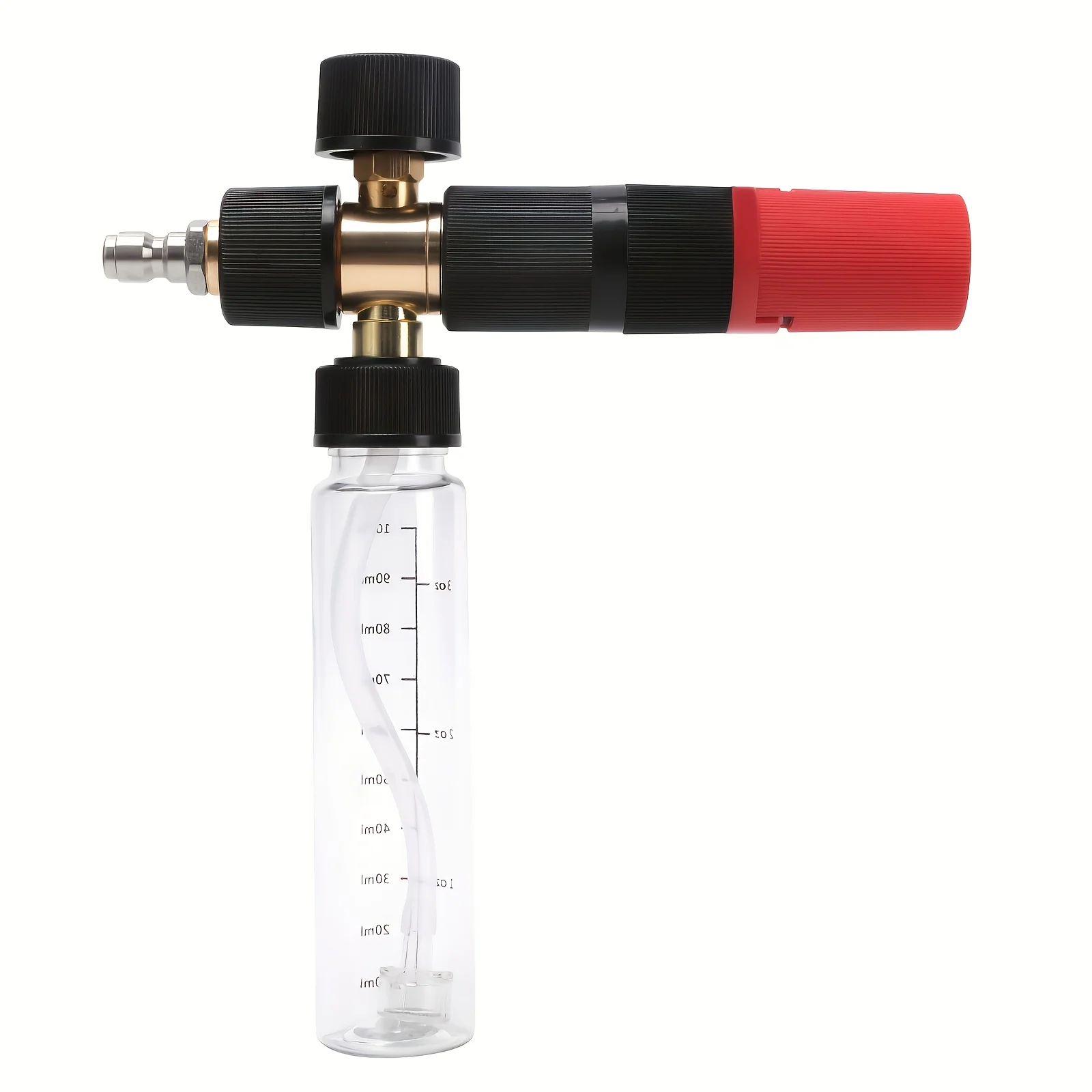 Compact Foam Cannon for Pressure Washer, 1/4" Quick Connect, Durable Plastic Structure with Red & Black Handle, High Strength
Compact Foam Cannon for Pressure Washer, 1/4" Quick Connect, Durable Plastic Structure with Red & Black Handle, High Strength