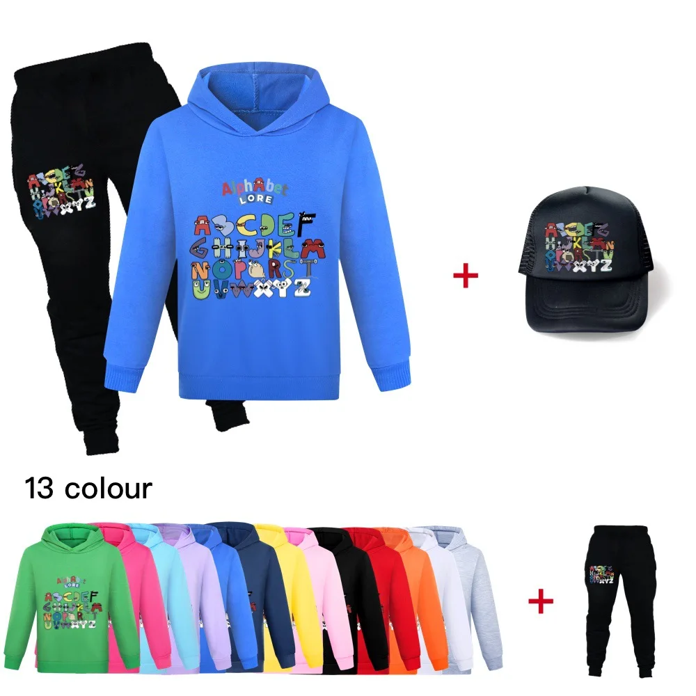 Alphabet Lore Spring kids clothing Toddler hoodie sweatshirt+pants baby girls children clothes boy casual sportswear suit+hats
Alphabet Lore Spring kids clothing Toddler hoodie sweatshirt+pants baby girls children clothes boy casual sportswear suit+hats