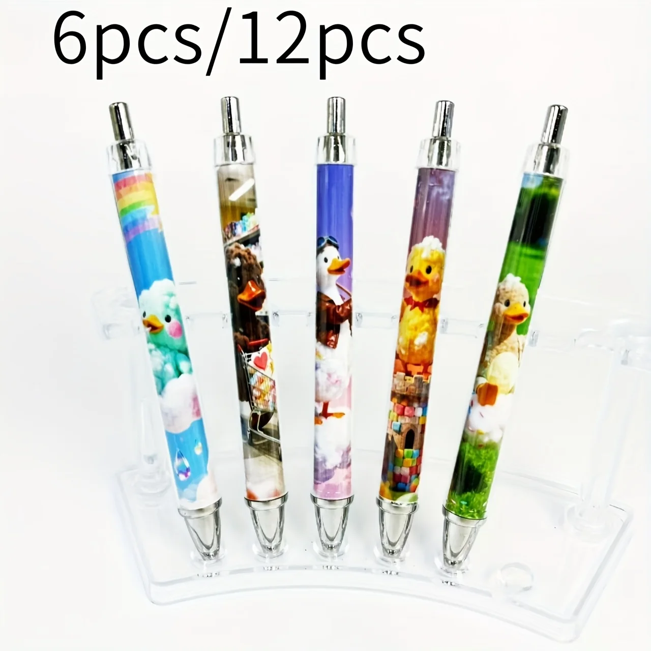 6Pcs/12Pcs Cotton Duck Themed Ballpoint Pens Cotton Candy Multi-Color Series Retractable Ballpoint Pens Student Writing Pens
6Pcs/12Pcs Cotton Duck Themed Ballpoint Pens Cotton Candy Multi-Color Series Retractable Ballpoint Pens Student Writing Pens
