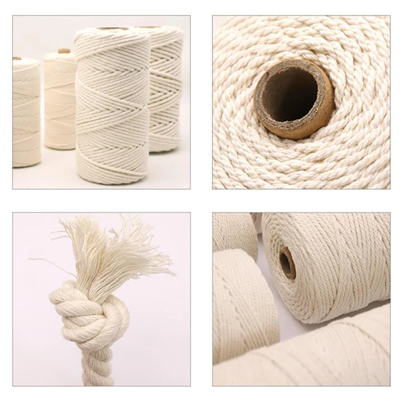 100M 3mm 4mm 2mm Macrame Rope Twisted String Cotton Cord For Handmade diy Beige Rope Home Wedding Accessories Gift
100M 3mm 4mm 2mm Macrame Rope Twisted String Cotton Cord For Handmade diy Beige Rope Home Wedding Accessories Gift