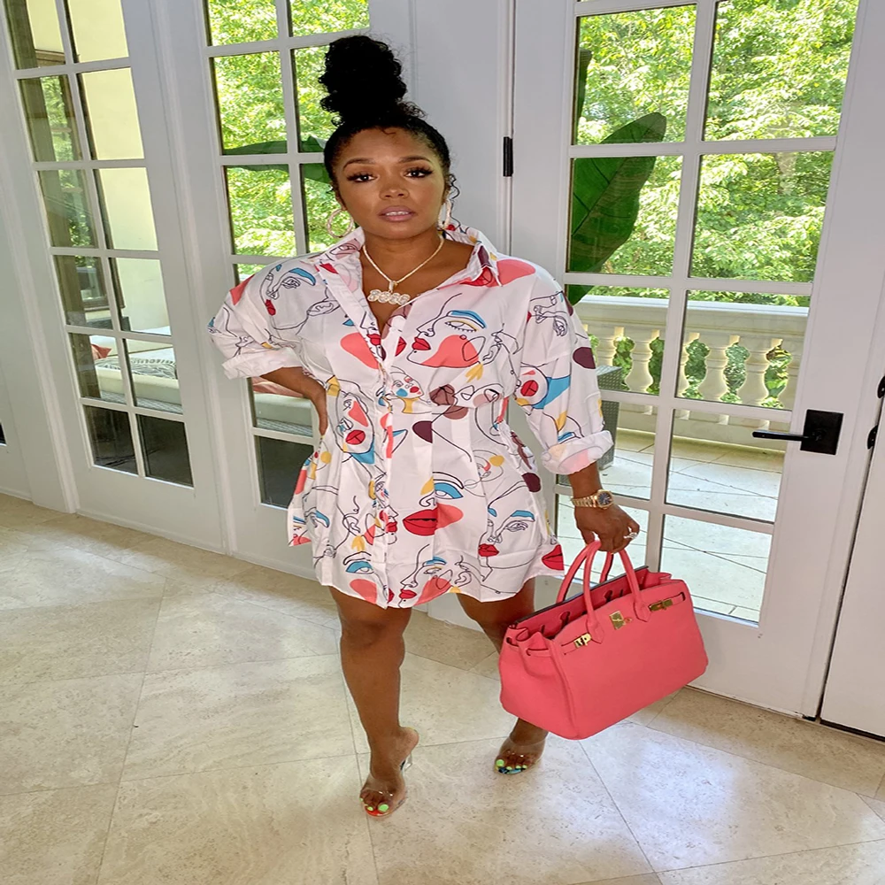 Fashion Shirt Dresses for Women 2023 Print Polo Collar Single Breasted Mini Skirt Spring Fall Female Long Sleeves Loose Dresses
Fashion Shirt Dresses for Women 2023 Print Polo Collar Single Breasted Mini Skirt Spring Fall Female Long Sleeves Loose Dresses