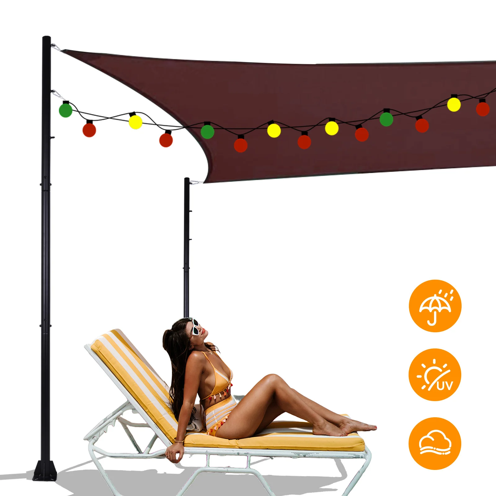 2 Pack 10FT Metal Outdoor Support Post Kit 2.4in Diameter Sun Shade Sail Support Pole Kit for Deck Patio Outside Backyard
2 Pack 10FT Metal Outdoor Support Post Kit 2.4in Diameter Sun Shade Sail Support Pole Kit for Deck Patio Outside Backyard