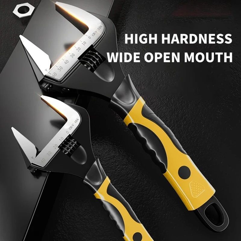 Adjustable Wrench Stainless Steel Universal Spanner Bathroom Wrench Household Large Open High Quality Plumbing Repair Tool
Adjustable Wrench Stainless Steel Universal Spanner Bathroom Wrench Household Large Open High Quality Plumbing Repair Tool