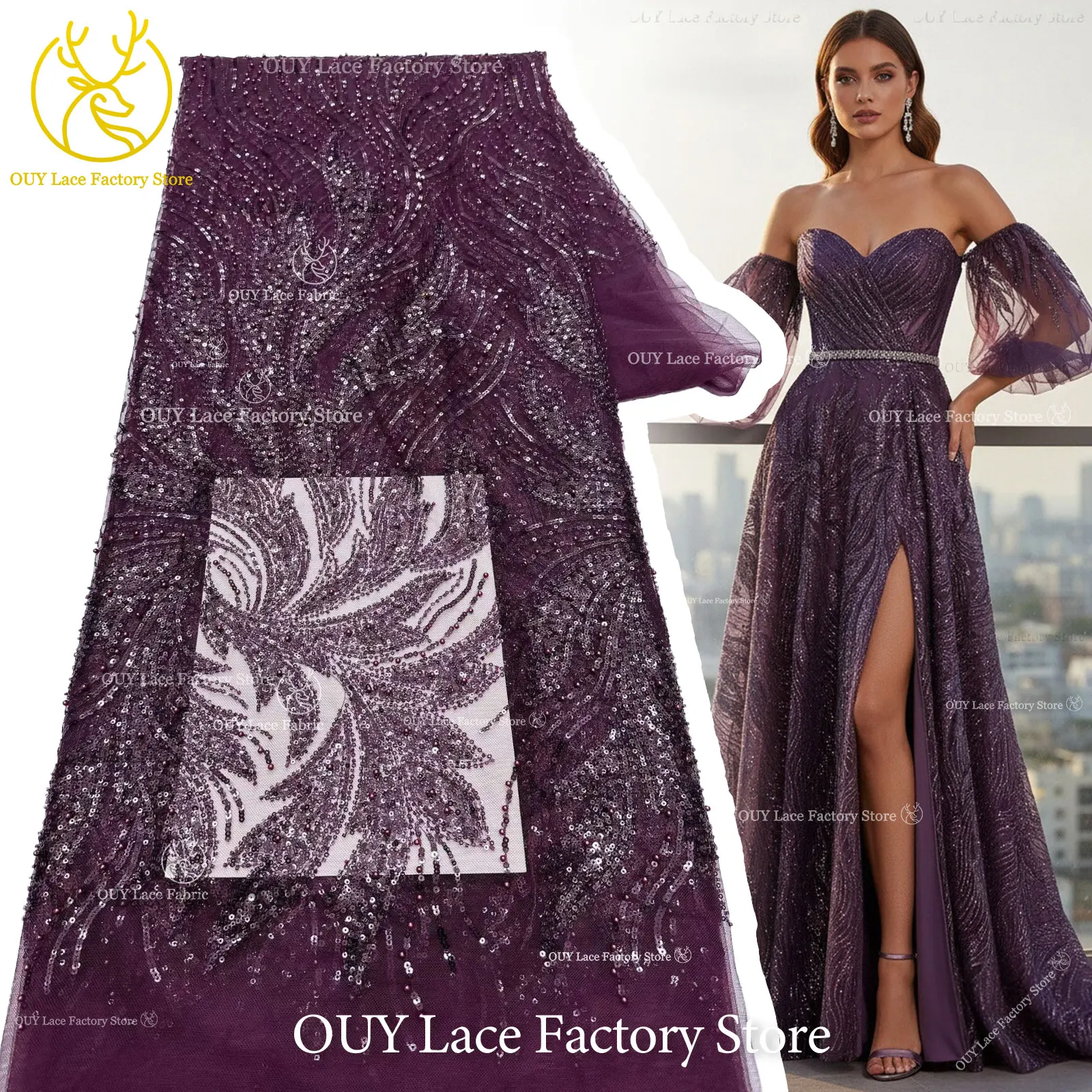 Wholesale African Beaded Sequins Lace Fabric 2026 High Quality Luxury Nigerian Tulle Mesh Lace Fabric For Sewing Wedding Dress
Wholesale African Beaded Sequins Lace Fabric 2026 High Quality Luxury Nigerian Tulle Mesh Lace Fabric For Sewing Wedding Dress