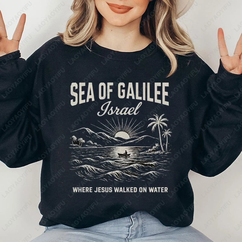 Sea Galilee Israel Graphic O Neck Hoodie Men Women Vintage Travel Souvenir Sweatshirt Holy Land Christian Faith Graphic Pullover
Sea Galilee Israel Graphic O Neck Hoodie Men Women Vintage Travel Souvenir Sweatshirt Holy Land Christian Faith Graphic Pullover