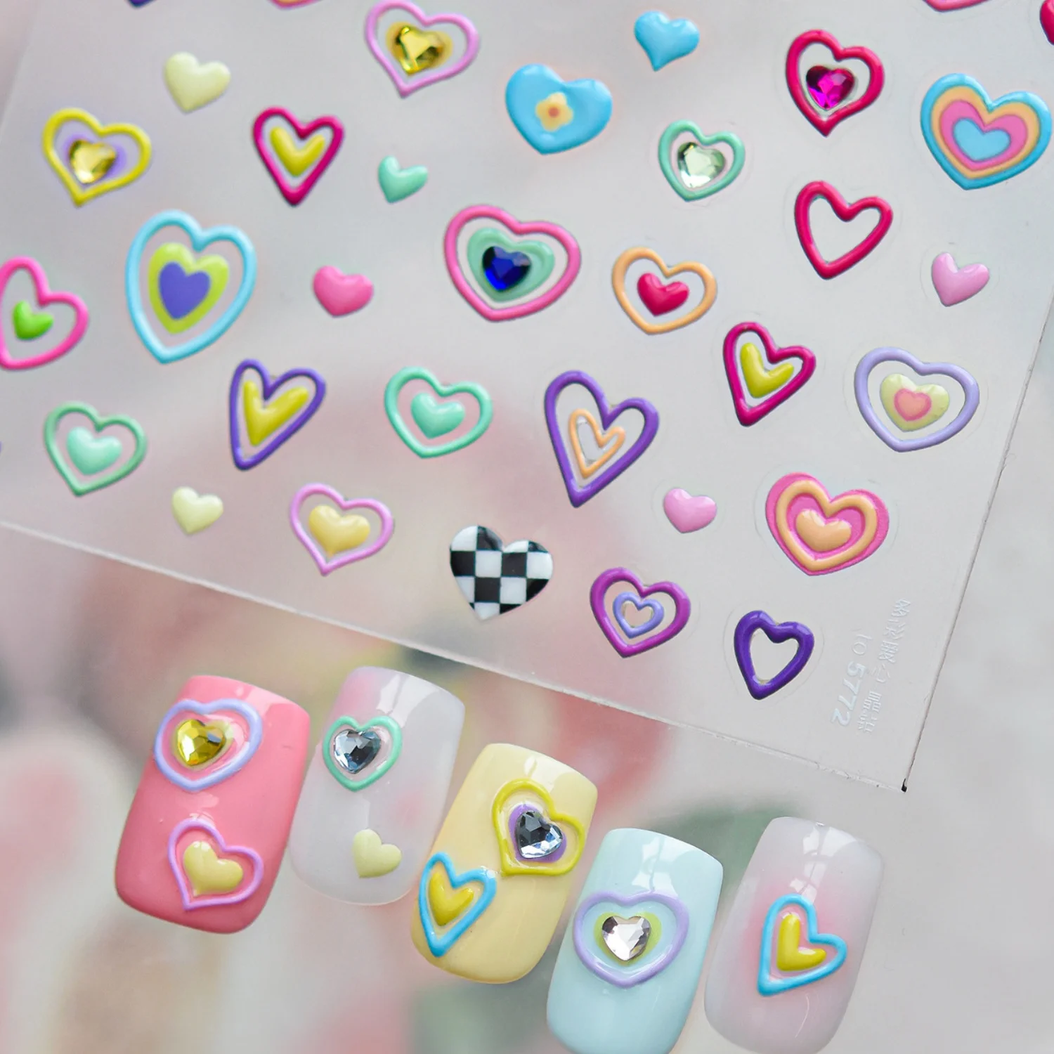 Gradient Checker Nail Art Sticker 5D Macaron Heart Bubble Love Heart Y2K Self Adhesive Decals for Sweet Girl Women Manicure DIY
Gradient Checker Nail Art Sticker 5D Macaron Heart Bubble Love Heart Y2K Self Adhesive Decals for Sweet Girl Women Manicure DIY