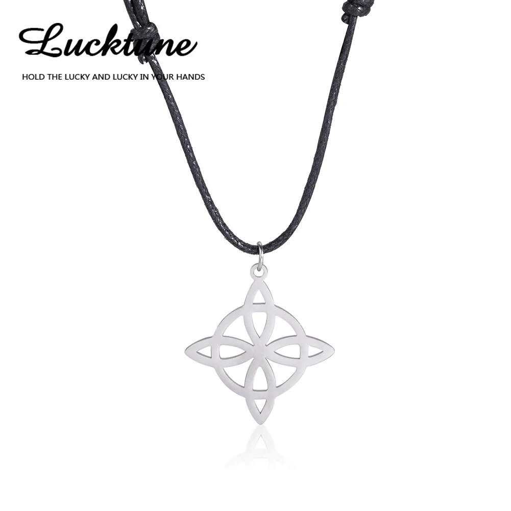 Lucktune Witchcraft Pendant Necklace Stainless Steel Silver Color Witch Knot Chain Necklace for Women Vintage Jewelry Gifts New
Lucktune Witchcraft Pendant Necklace Stainless Steel Silver Color Witch Knot Chain Necklace for Women Vintage Jewelry Gifts New