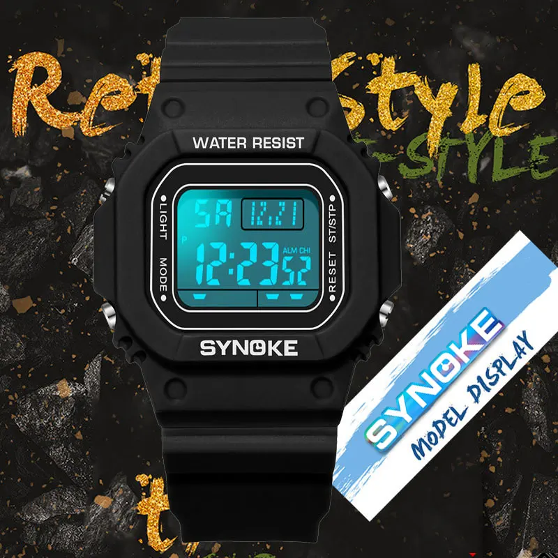SYNOKE Multifunctional Digital Sport Watch Men Square Stopwatch Mens Wristwatches Fashion Retro Male Watches reloj hombre 1628
SYNOKE Multifunctional Digital Sport Watch Men Square Stopwatch Mens Wristwatches Fashion Retro Male Watches reloj hombre 1628