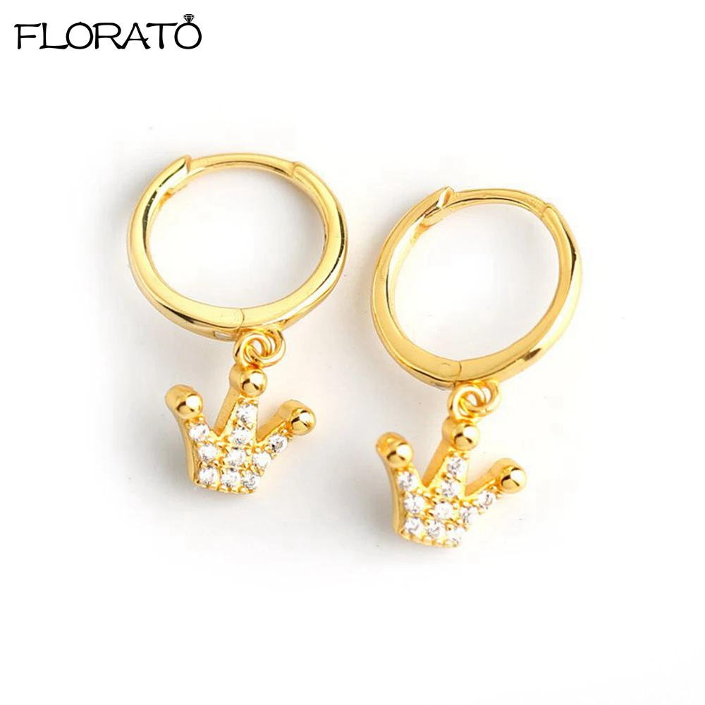 925 Sterling Silver Needle Fashion Zircon Small Hoops Earrings for Women Exquisite Crown Earrings Pendientes Brincos 2026 New
925 Sterling Silver Needle Fashion Zircon Small Hoops Earrings for Women Exquisite Crown Earrings Pendientes Brincos 2026 New