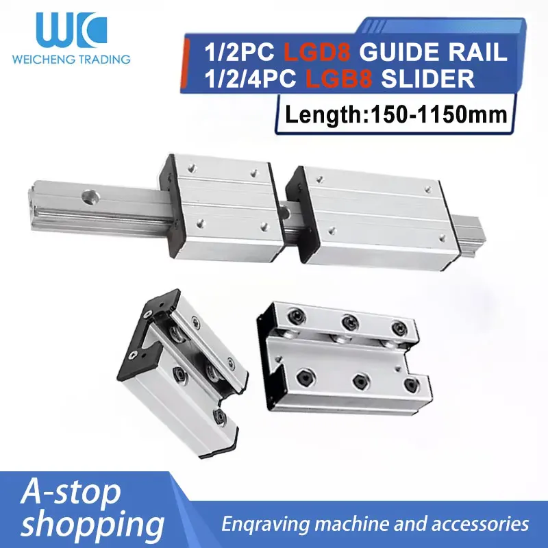 1/2PC High Speed External Dual-Axis Core Linear Guide LGD8 Axis Roller Guide With 4/6 Wheels 150-1150mm Slider Rail Bearing
1/2PC High Speed External Dual-Axis Core Linear Guide LGD8 Axis Roller Guide With 4/6 Wheels 150-1150mm Slider Rail Bearing