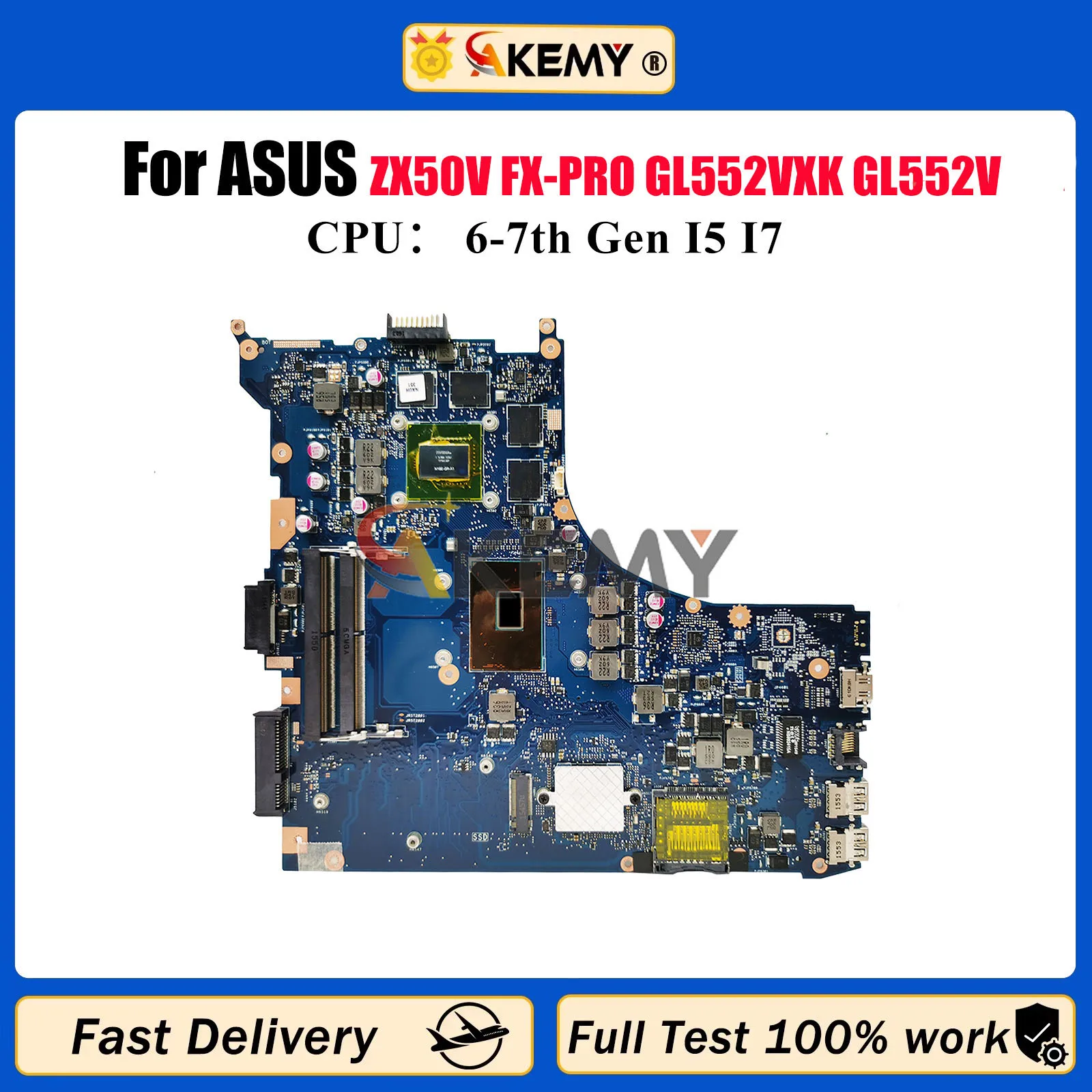 GL552VL Laptop Motherboard For ASUS ROG GL552V ZX50V FX-PRO GL552VXK GL552VX Notebook Mainboard With I5 I7 CPU 100% tests OK stk
GL552VL Laptop Motherboard For ASUS ROG GL552V ZX50V FX-PRO GL552VXK GL552VX Notebook Mainboard With I5 I7 CPU 100% tests OK stk