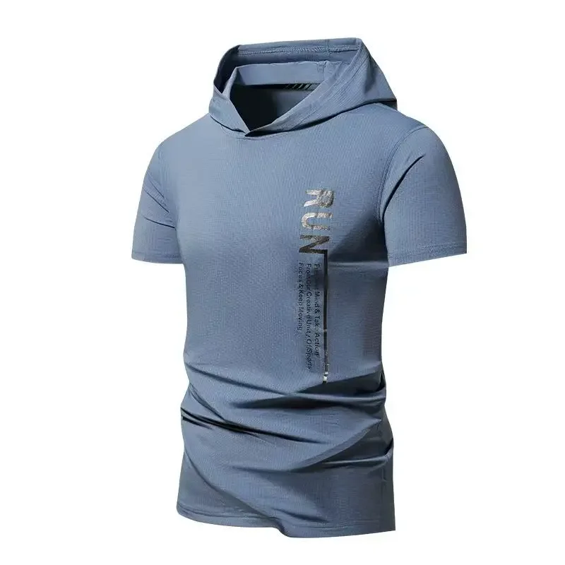 High quality men's golf hooded short sleeved ice silk elastic casual fashion summer golf hooded T-shirt
High quality men's golf hooded short sleeved ice silk elastic casual fashion summer golf hooded T-shirt