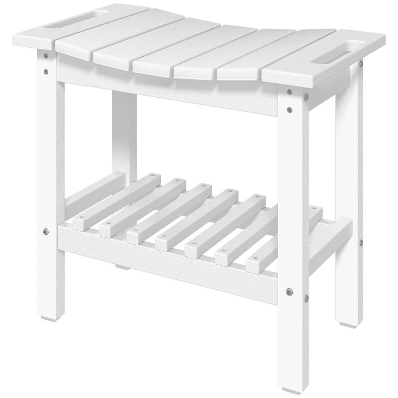 HDPE Shower Bench, Waterproof Shower Stool with Handle, Storage Shelf, Non-Slip Pads for Indoor Outdoor, White
HDPE Shower Bench, Waterproof Shower Stool with Handle, Storage Shelf, Non-Slip Pads for Indoor Outdoor, White