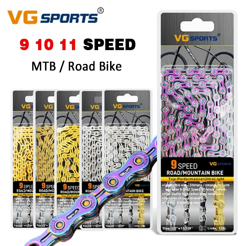 VG Sports MTB Bicycle Chain Half/Full Hollow 8 9 10 11 12 Speed 116L Bike Bicycle Chain High Quality Current Cycling Accessorie
VG Sports MTB Bicycle Chain Half/Full Hollow 8 9 10 11 12 Speed 116L Bike Bicycle Chain High Quality Current Cycling Accessorie