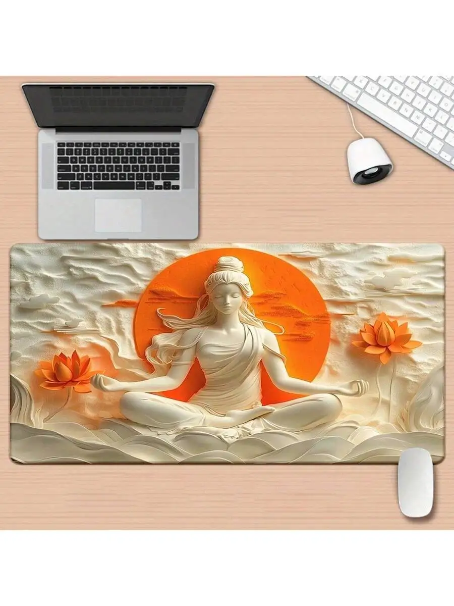 Buddha-Themed Art Mouse Pad Orange White Anti-Slip Rubber Base Smooth Surface For Gaming Office Desk Decor
Buddha-Themed Art Mouse Pad Orange White Anti-Slip Rubber Base Smooth Surface For Gaming Office Desk Decor