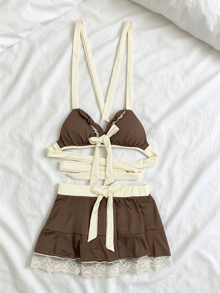 Fashionable Cute Bow Classic Sexy Hanging Neck Strap Bikinis Y2K Harajuku Solid Slim Vacation Style Beach Volleyball Bikini Sets
Fashionable Cute Bow Classic Sexy Hanging Neck Strap Bikinis Y2K Harajuku Solid Slim Vacation Style Beach Volleyball Bikini Sets