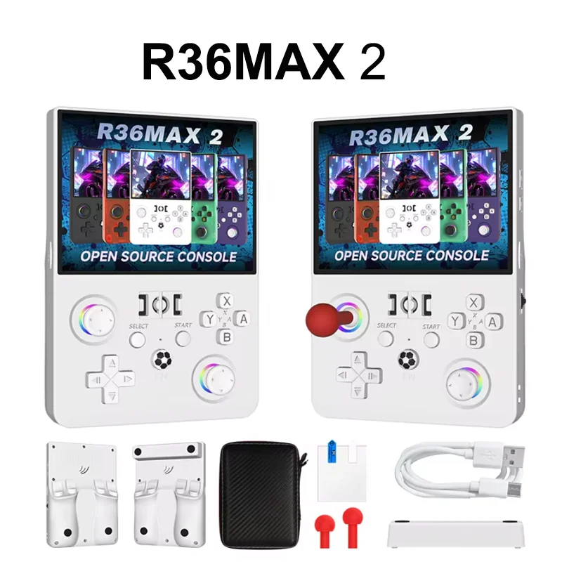 2026 R36max 2 Consola Retro Handheld Game Console Portable 4.5 Inch IPS Screen 64G/128G Classic Pocket Video Gaming Player
2026 R36max 2 Consola Retro Handheld Game Console Portable 4.5 Inch IPS Screen 64G/128G Classic Pocket Video Gaming Player
