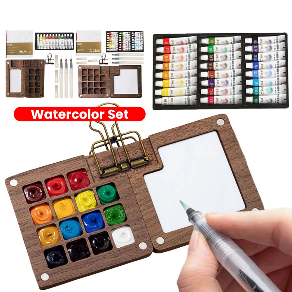 Мини-набор для рисования в дороге с зажимами-фиксаторами, дорожный набор-палитра с акварельными ручками, набор акварельных красок для взрослых художников
Мини-набор для рисования в дороге с зажимами-фиксаторами, дорожный набор-палитра с акварельными ручками, набор акварельных красок для взрослых художников