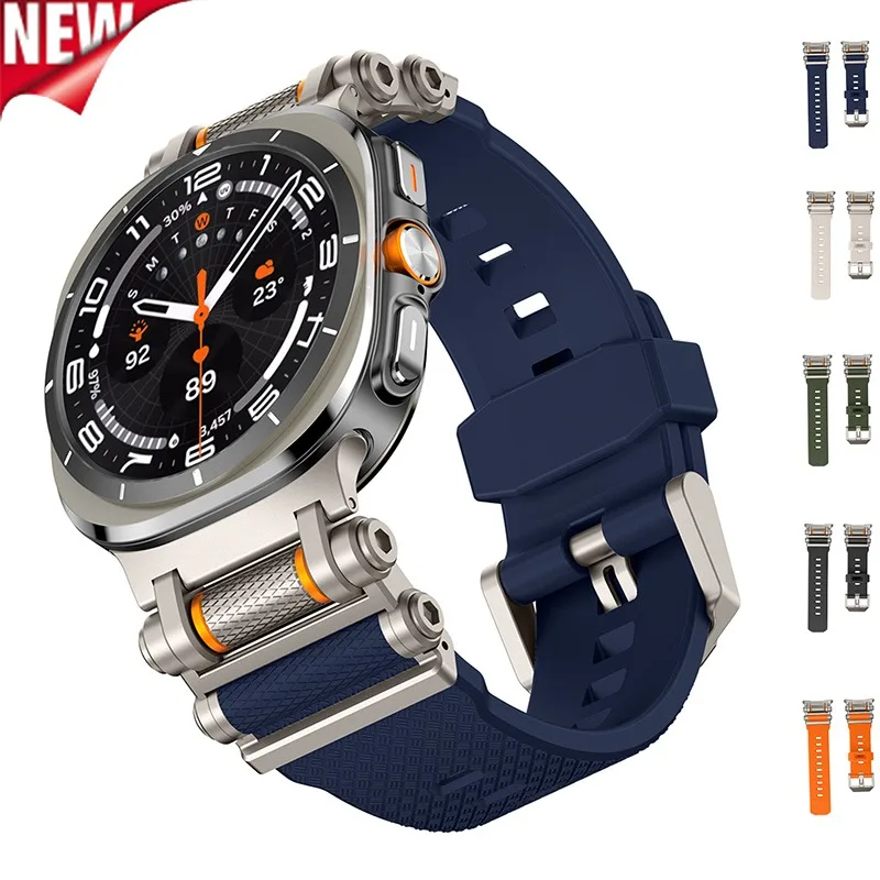 Роскошный силиконовый ремешок для Samsung Galaxy Watch Ultra 2025 47 мм, спортивный ремешок для Galaxy Watch Ultra 47 мм, браслет без зазоров 
Роскошный силиконовый ремешок для Samsung Galaxy Watch Ultra 2025 47 мм, спортивный ремешок для Galaxy Watch Ultra 47 мм, браслет без зазоров