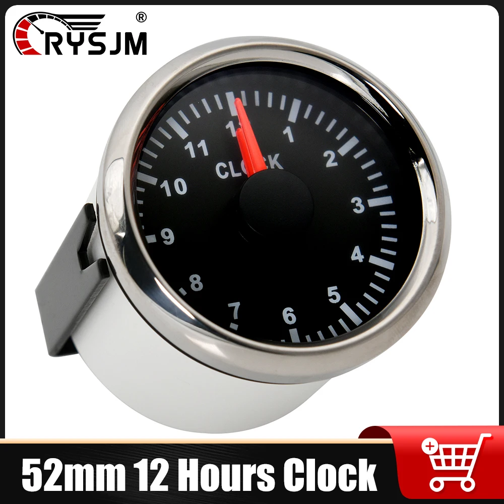 RYSJM 2'' 52mm 12 Hours Clock Pointer Gauge Meter Waterproof Digital Clock Universal Meter For Car Boat Yacht Truck Clock 12V24V
RYSJM 2'' 52mm 12 Hours Clock Pointer Gauge Meter Waterproof Digital Clock Universal Meter For Car Boat Yacht Truck Clock 12V24V