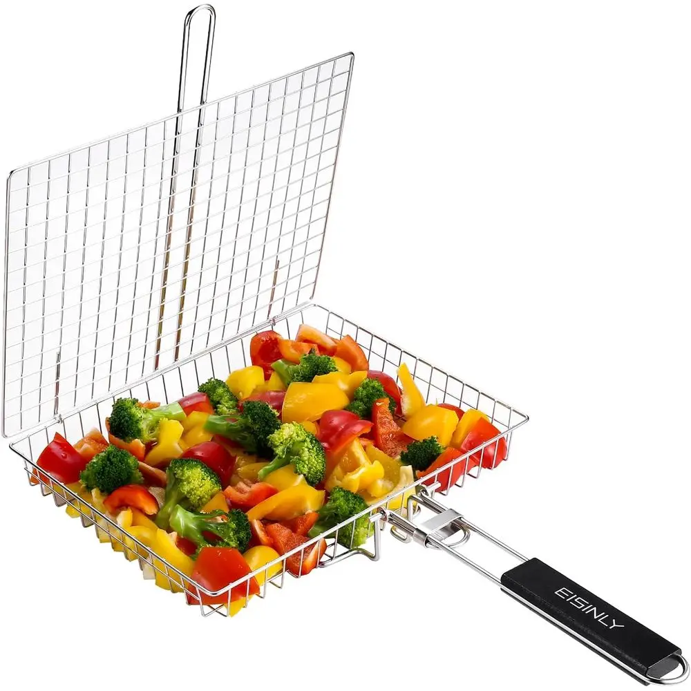 Portable Stainless Steel Grill Basket for Outdoor BBQ, Perfect for Grilling Chicken and Vegetables
Portable Stainless Steel Grill Basket for Outdoor BBQ, Perfect for Grilling Chicken and Vegetables