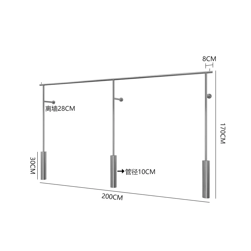 Clothing store display rack Stainless steel floor-to-ceiling wall hanger Men's and women's children's clothing store shelf
Clothing store display rack Stainless steel floor-to-ceiling wall hanger Men's and women's children's clothing store shelf