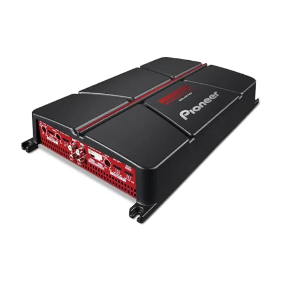 Car audio amplifier for vehicle installation, aluminum alloy housing, black color, 1000W max power output with bridgeable 4-cha
Car audio amplifier for vehicle installation, aluminum alloy housing, black color, 1000W max power output with bridgeable 4-cha