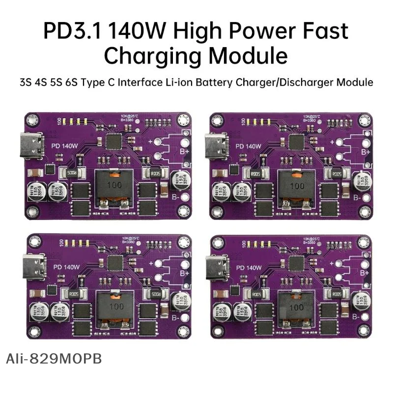 PD3.1 Модуль быстрого зарядного устройства 140 Вт 3S 4S 5S 6S Зарядное устройство для литиевой батареи Разрядный модуль Интерфейс типа C Поддержка QC3.0 2.0 AFC FCP
PD3.1 Модуль быстрого зарядного устройства 140 Вт 3S 4S 5S 6S Зарядное устройство для литиевой батареи Разрядный модуль Интерфейс типа C Поддержка QC3.0 2.0 AFC FCP