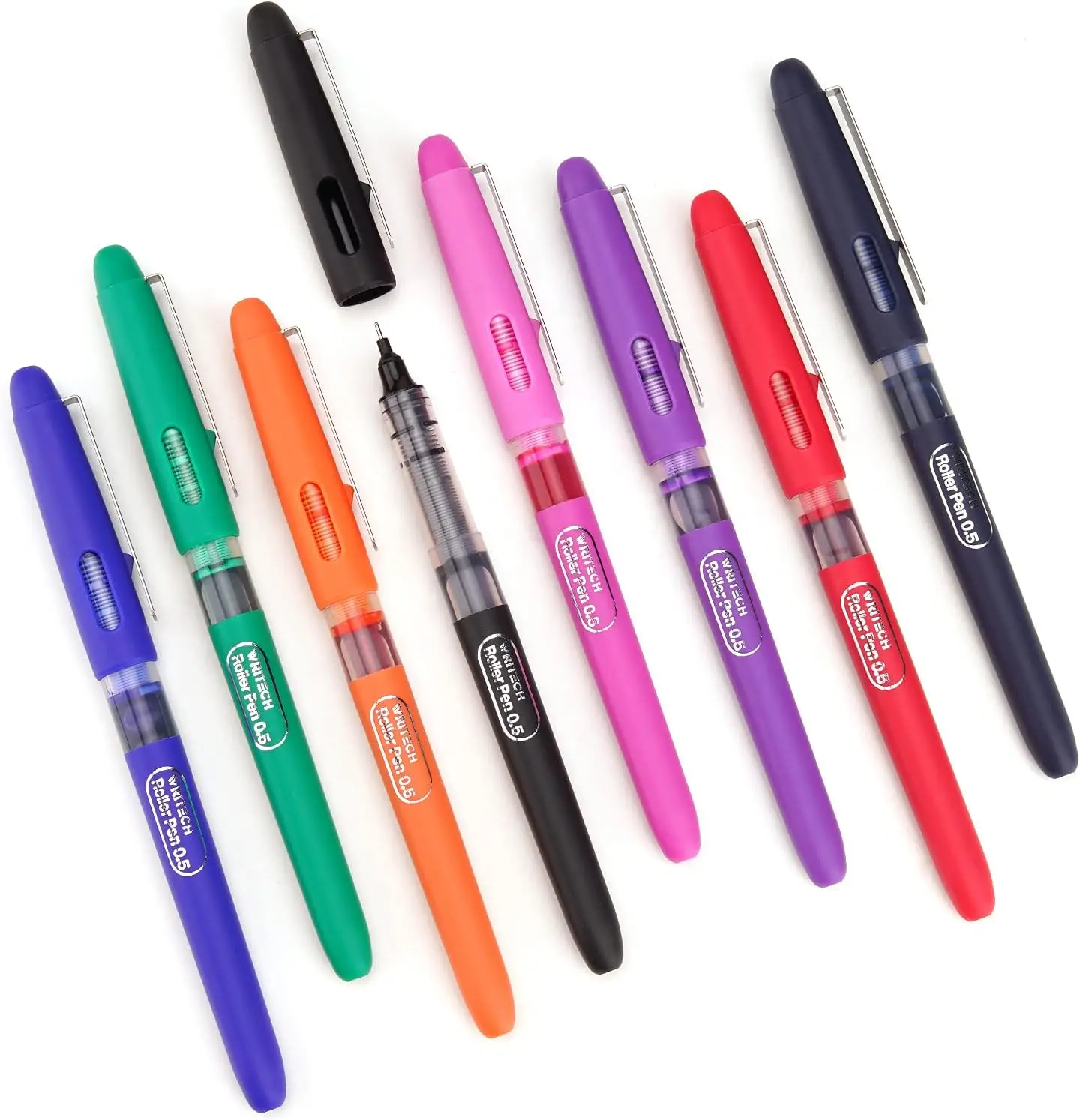 Rollerball Pens Quick Dry Ink 0.5 mm Extra Fine Point 8 Pcs Assorted Colors for Writing, Note Taking & Sketching
Rollerball Pens Quick Dry Ink 0.5 mm Extra Fine Point 8 Pcs Assorted Colors for Writing, Note Taking & Sketching