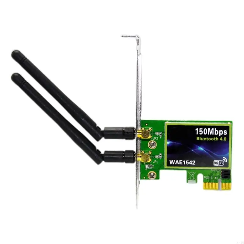 N84B 2.4G Wireless WiFi Card PCI-E WAE1542 Bluetooth4.0-compatible Card with Dual 2dBi Antennas Wlan
N84B 2.4G Wireless WiFi Card PCI-E WAE1542 Bluetooth4.0-compatible Card with Dual 2dBi Antennas Wlan