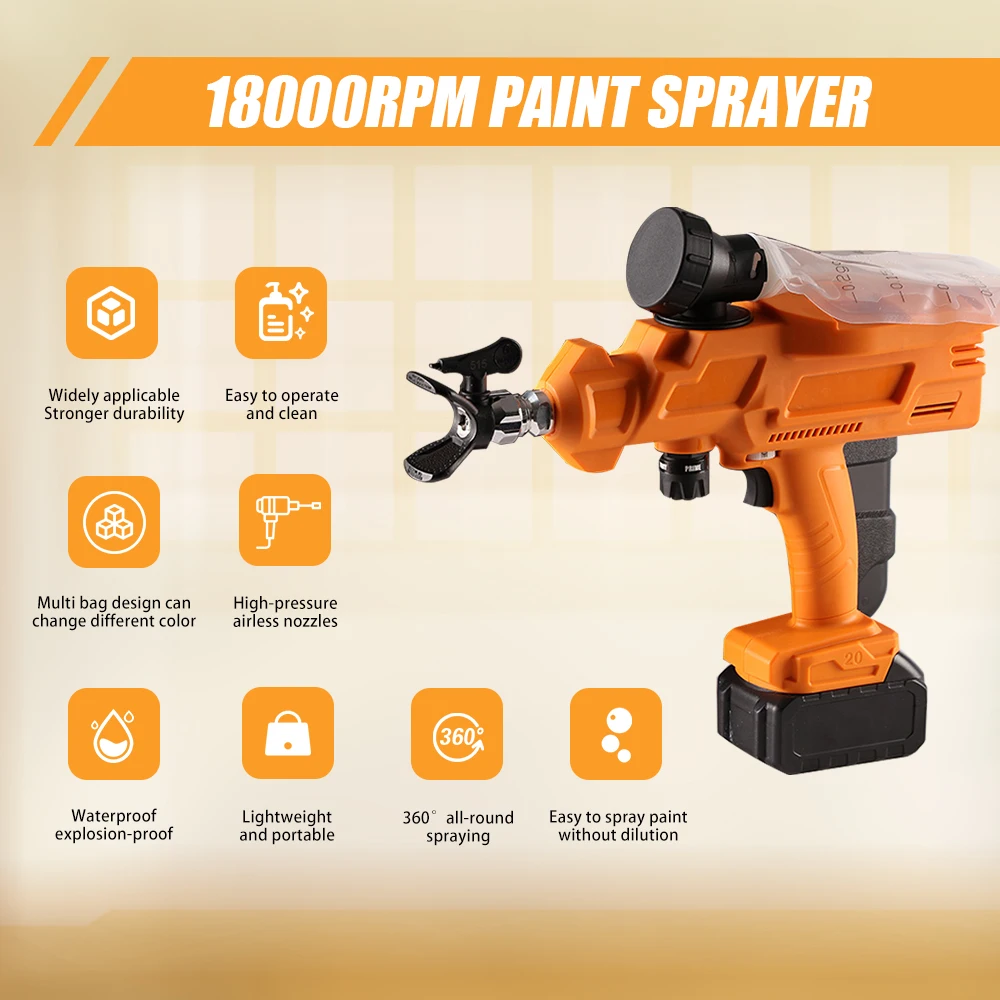 HotHome Portable Electric Spray Gun Paint Sprayer Airless Painting Adjustable Flow Control Emulsion Paint Spraying Machine
HotHome Portable Electric Spray Gun Paint Sprayer Airless Painting Adjustable Flow Control Emulsion Paint Spraying Machine