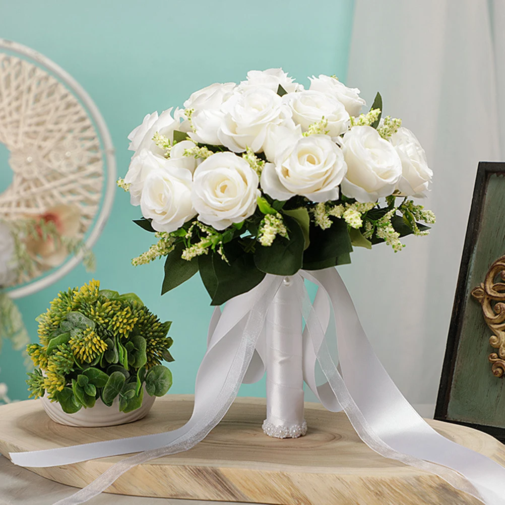 Silk Bridal Bouquet Elegant Hand bouquet for Wedding Bride Bridesmaid Party Valentines Day Scene Layout DIY Parts
Silk Bridal Bouquet Elegant Hand bouquet for Wedding Bride Bridesmaid Party Valentines Day Scene Layout DIY Parts