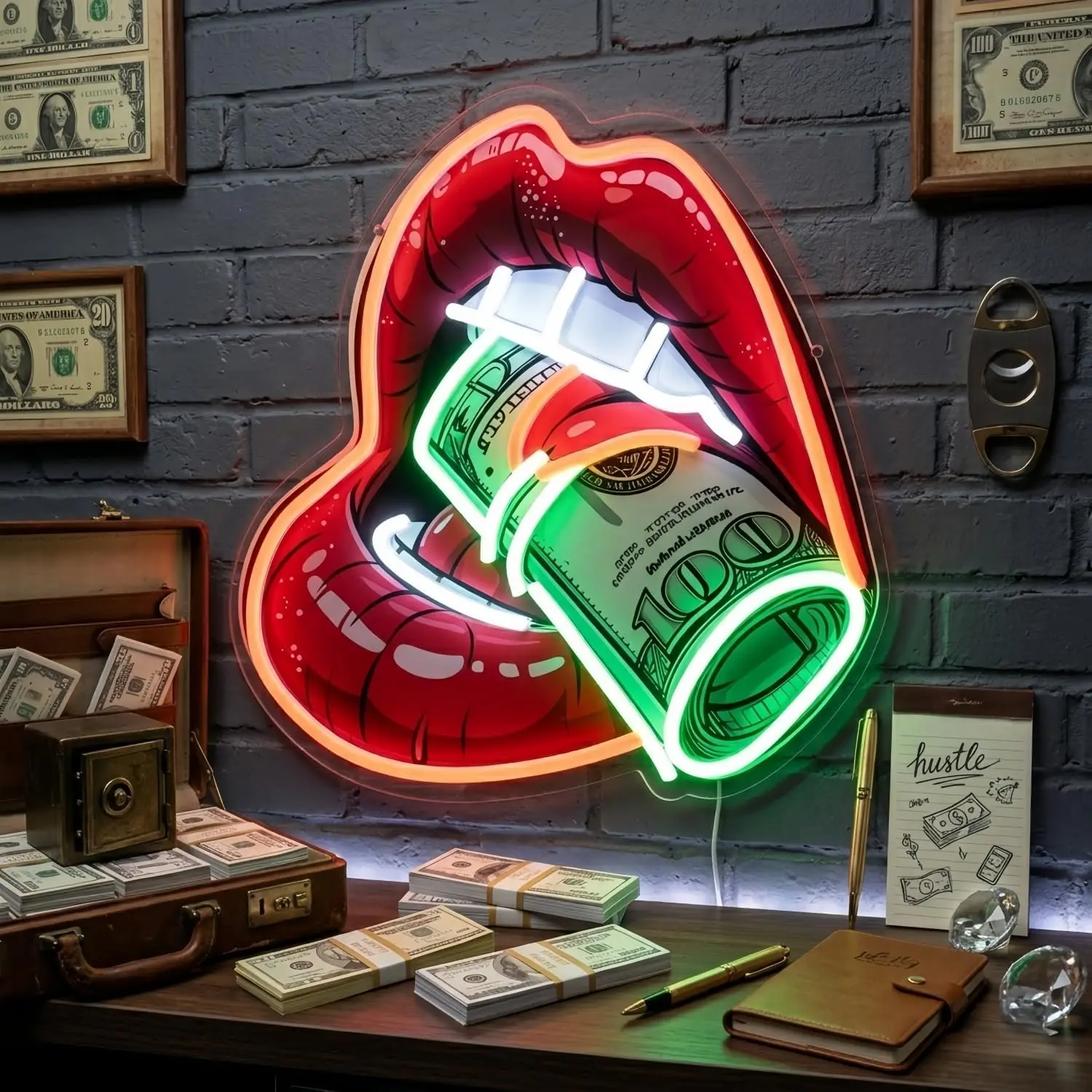 Money Neon Sign LED Dimmable USB Powered Red Lips Dollar Neon Light for Man Cave Accessories Game Room Bar Party Wall Decor Gift
Money Neon Sign LED Dimmable USB Powered Red Lips Dollar Neon Light for Man Cave Accessories Game Room Bar Party Wall Decor Gift