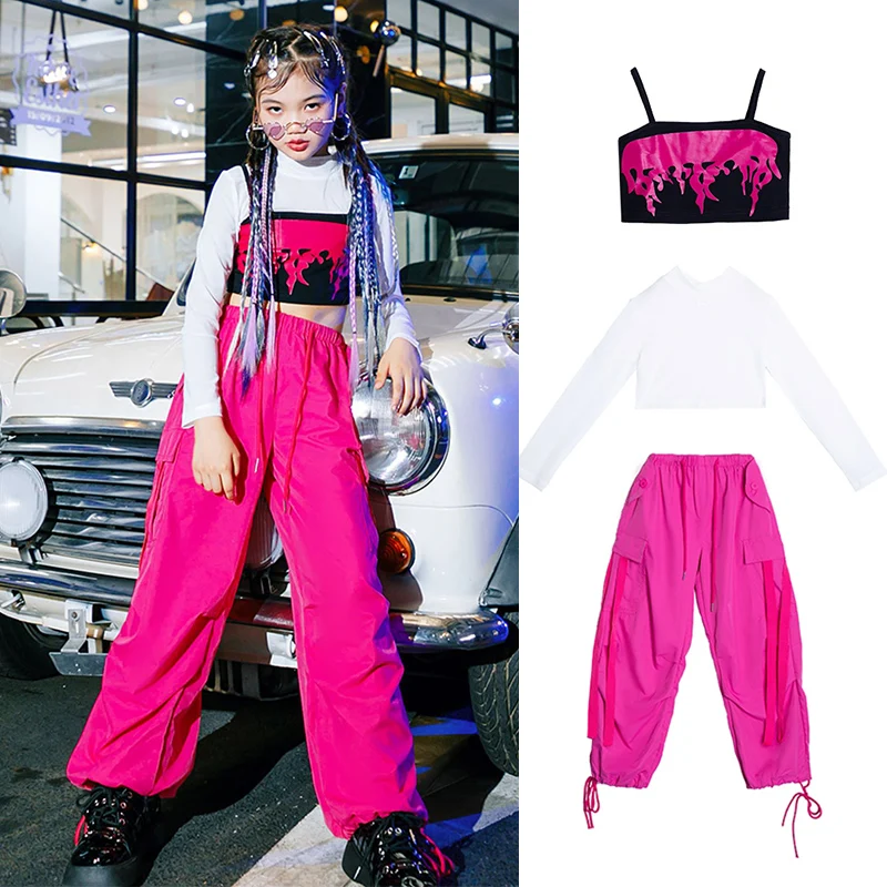 Kpop Jazz Dance Outfit Girls Hip Hop Dance Clothing Cheerleading Uniform Tops Vest Cargo Pants Street Dance Costume DL11219
Kpop Jazz Dance Outfit Girls Hip Hop Dance Clothing Cheerleading Uniform Tops Vest Cargo Pants Street Dance Costume DL11219