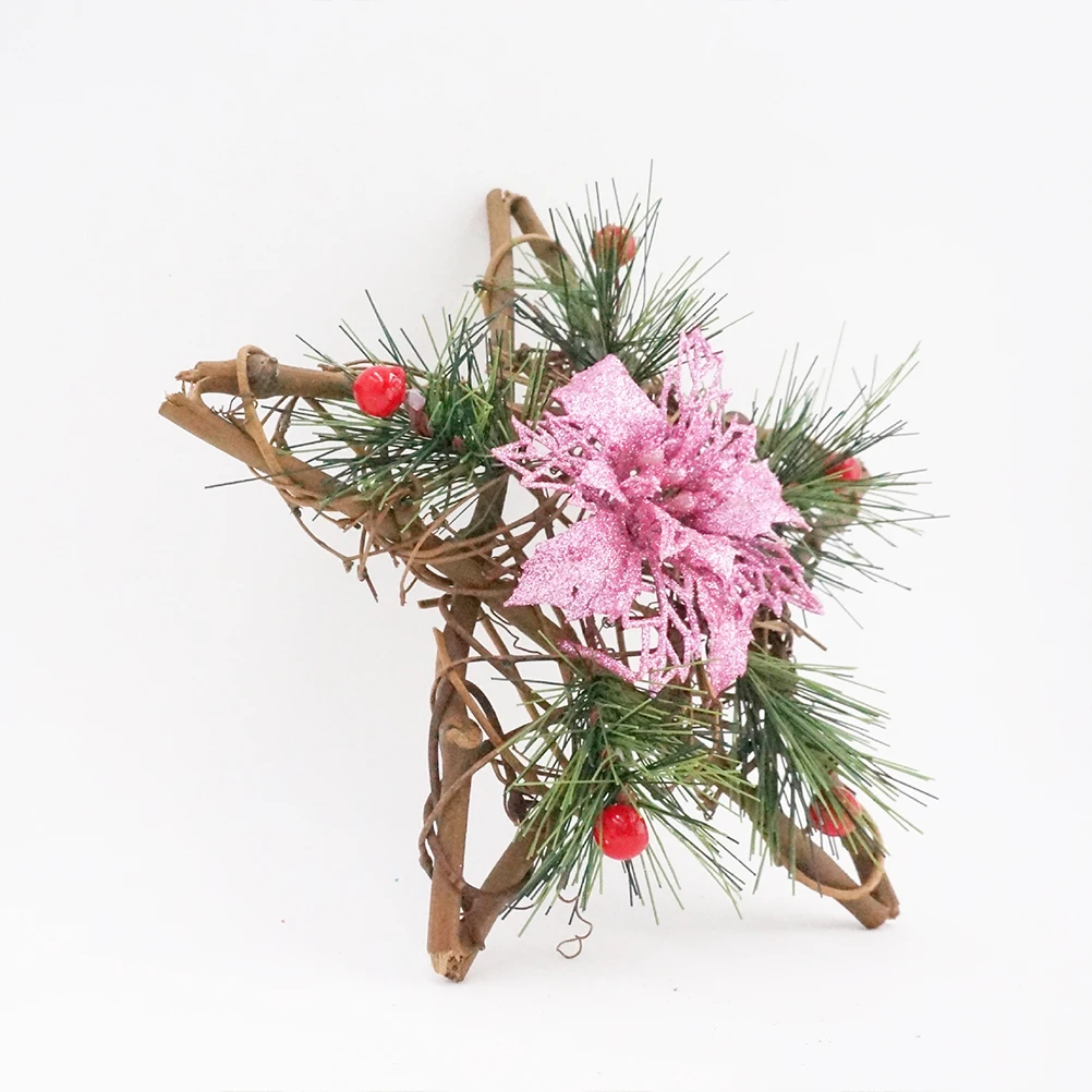 2Pcs Pentagram Rattan Hanging Pendant Weave Wreath Christmas Hanging Decoration EcoFriendly Festive Atmosphere
2Pcs Pentagram Rattan Hanging Pendant Weave Wreath Christmas Hanging Decoration EcoFriendly Festive Atmosphere