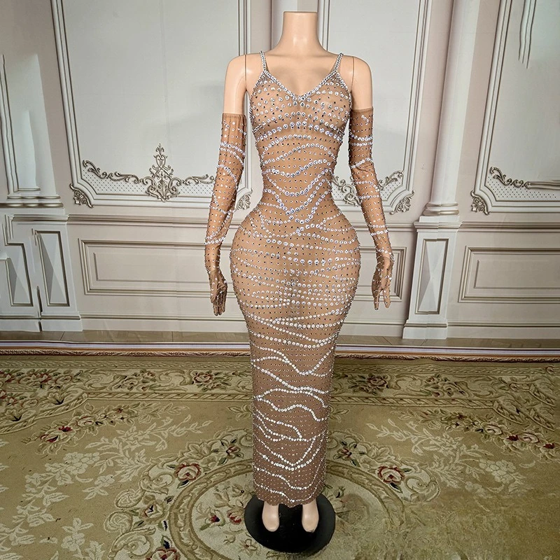 Silver Nude High-end Celebrity Birthday Party Light Luxury Dress Engagement Banquet Bride Toast Dress Master Ceremonies Vestidos
Silver Nude High-end Celebrity Birthday Party Light Luxury Dress Engagement Banquet Bride Toast Dress Master Ceremonies Vestidos