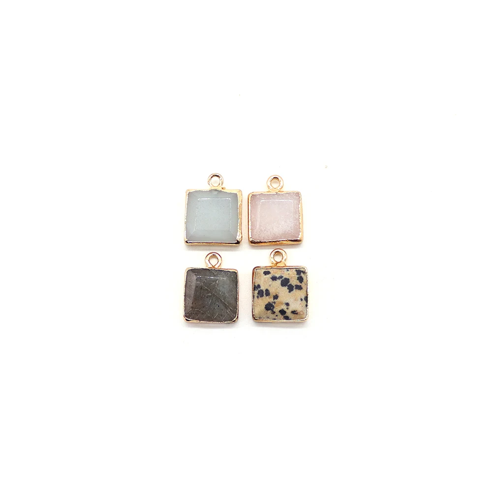 3 Pcs Square Natural Semi-precious Stone Rose Quartz Dalmatine Jasper Natural Stone Pendant For DIY Making Necklace Earring
3 Pcs Square Natural Semi-precious Stone Rose Quartz Dalmatine Jasper Natural Stone Pendant For DIY Making Necklace Earring