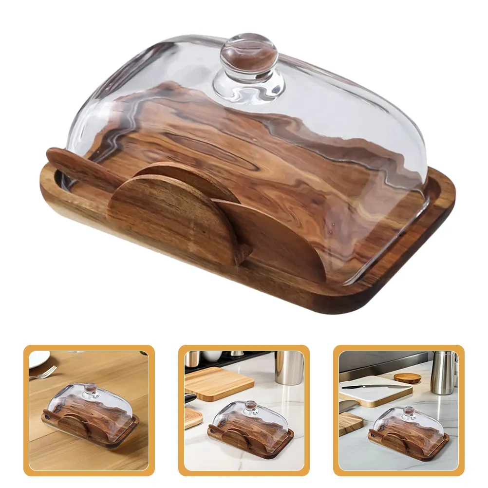 Wooden Butter Box Glass Dust Cover Rustic Cheese Butter Storage Container for Kitchen Countertop Snacks Desserts
Wooden Butter Box Glass Dust Cover Rustic Cheese Butter Storage Container for Kitchen Countertop Snacks Desserts