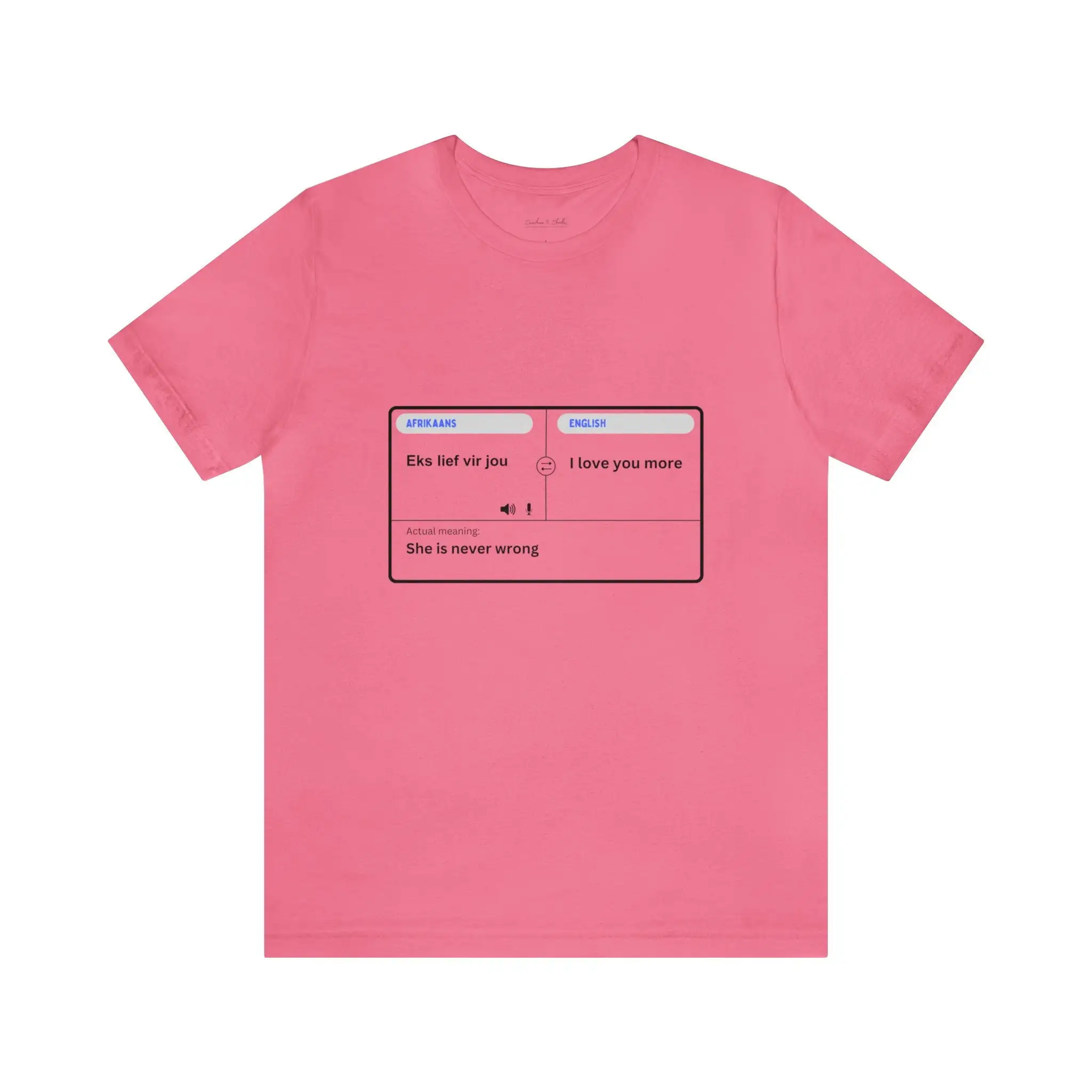 T shirt with a Twist Eks lief vir jou She is always right Afrikaans Misty funny shirts men woman
T shirt with a Twist Eks lief vir jou She is always right Afrikaans Misty funny shirts men woman