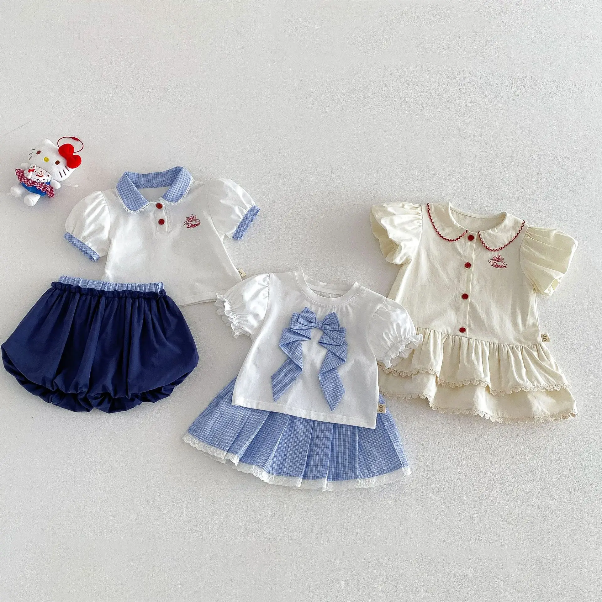 Girls' Bow Tie Shirt Dress 2026 New Summer Baby Doll Collar Korean Version Dress, Children's Stylish Dress
Girls' Bow Tie Shirt Dress 2026 New Summer Baby Doll Collar Korean Version Dress, Children's Stylish Dress