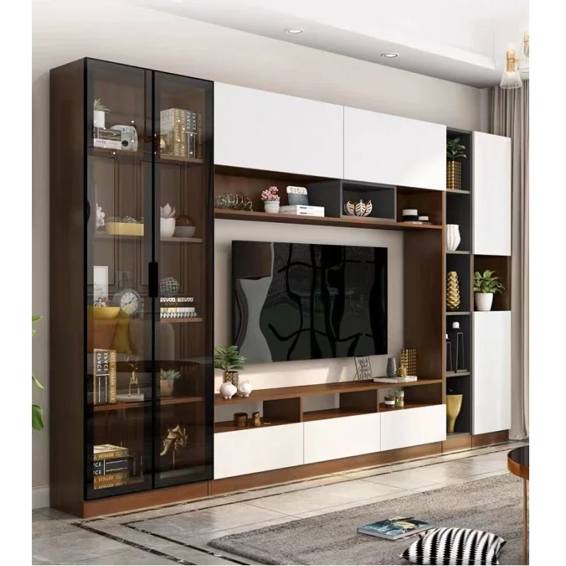 New Design Glass TV Cabinet Stand Luxury Home Wall Unit Tv Stand Entertainment Center With Cabinet Size L2900*H2000*D320
New Design Glass TV Cabinet Stand Luxury Home Wall Unit Tv Stand Entertainment Center With Cabinet Size L2900*H2000*D320