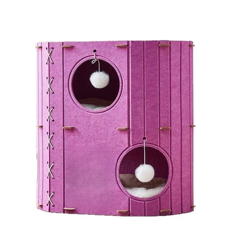 Multi-layer cat nest, cat climbing frame, integrated closed, felt nest
Multi-layer cat nest, cat climbing frame, integrated closed, felt nest