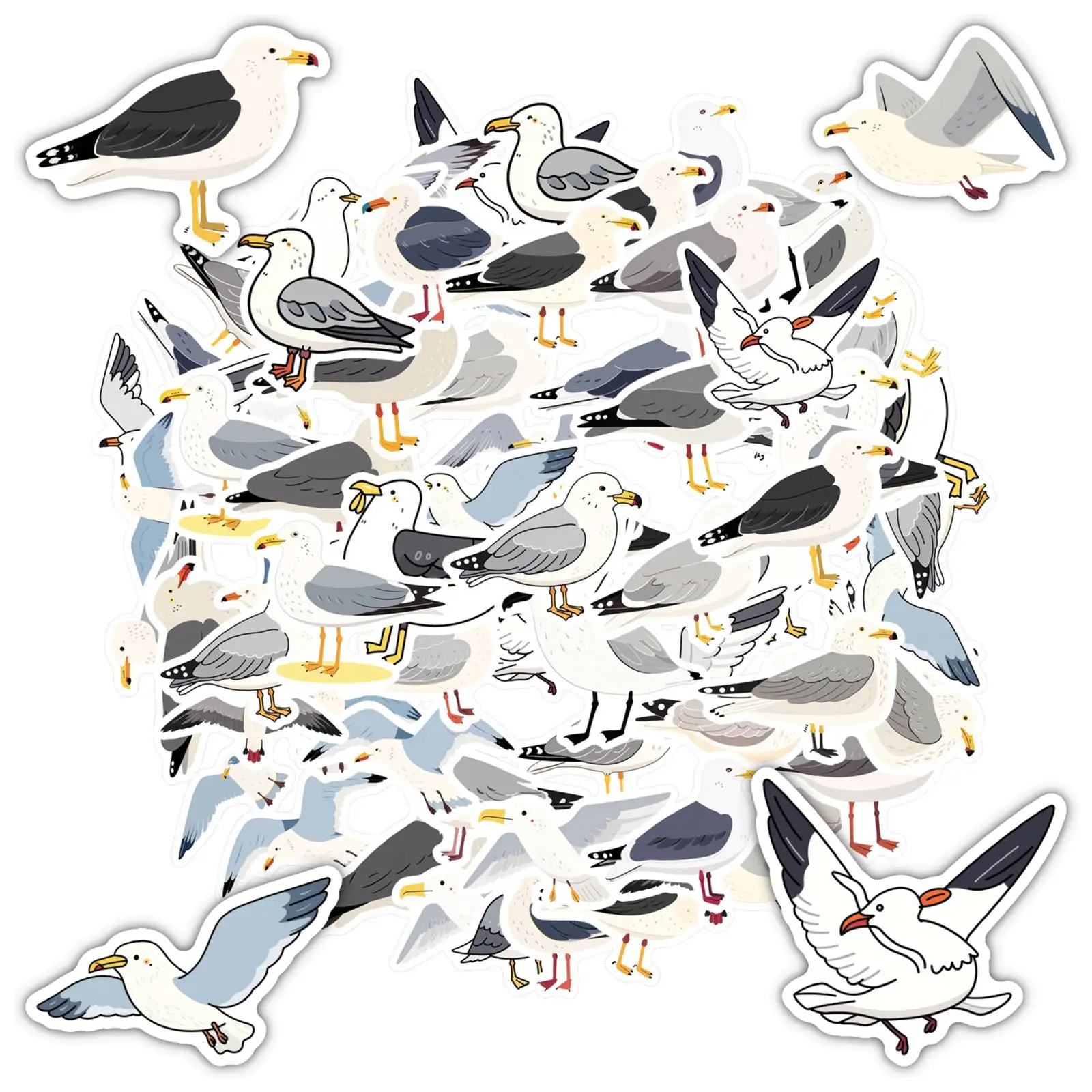 35pcs Cute Bird Stickers Cartoon Seagull DIY Stickers Animal Stickers For Laptop Luggage Scrapbook Diary Sticker Guitar
35pcs Cute Bird Stickers Cartoon Seagull DIY Stickers Animal Stickers For Laptop Luggage Scrapbook Diary Sticker Guitar