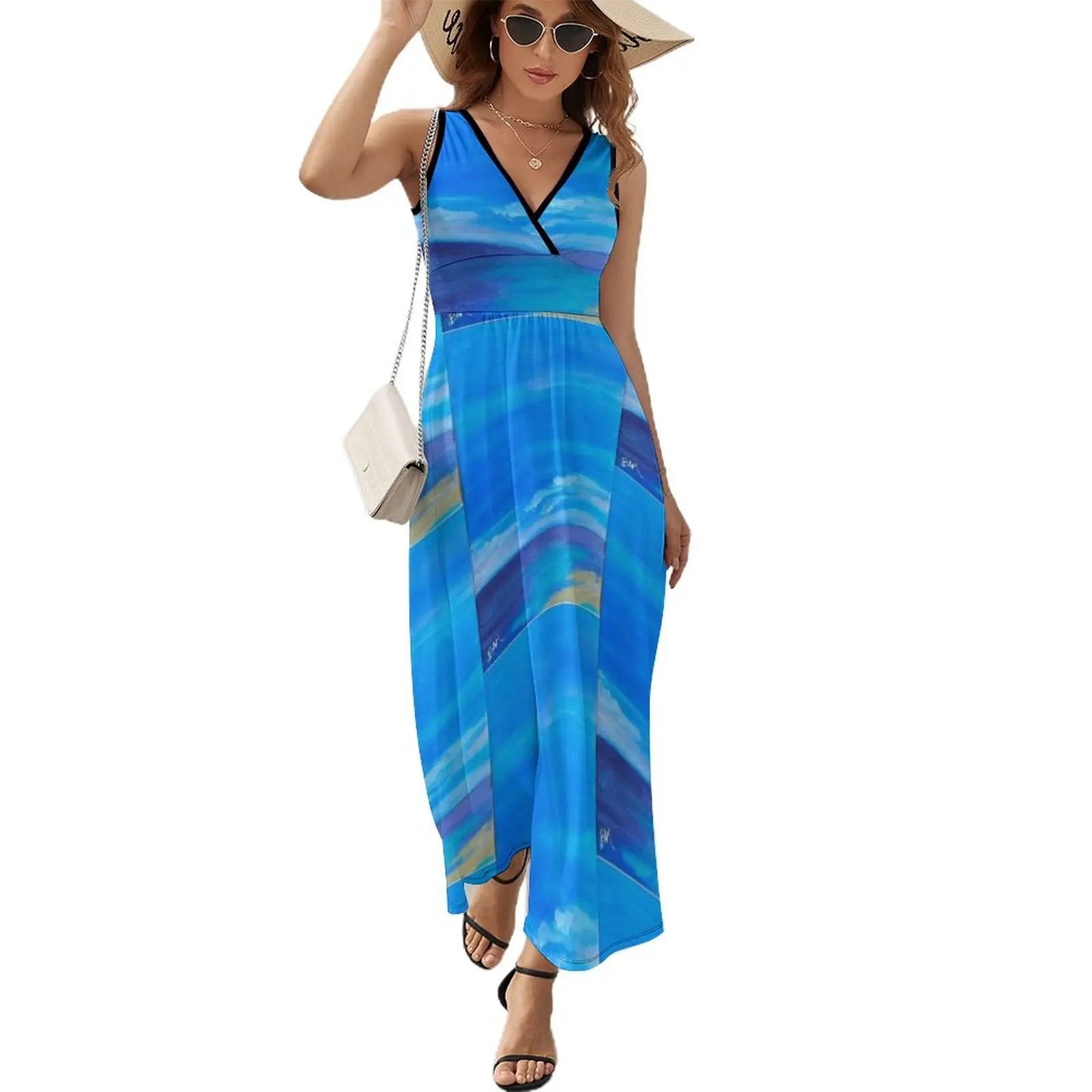 Blue Skies and Sandy Shores Sleeveless Dress luxury woman evening dress Women's evening dress
Blue Skies and Sandy Shores Sleeveless Dress luxury woman evening dress Women's evening dress