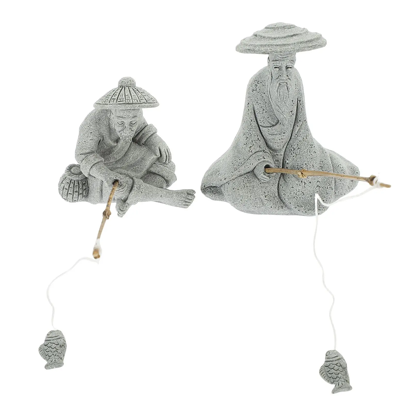 2Pcs Fishing Clay Figure Man Miniature Sandstone Fisherman Statue Garden Decor Bonsai Ornament Durable Practical Aquarium
2Pcs Fishing Clay Figure Man Miniature Sandstone Fisherman Statue Garden Decor Bonsai Ornament Durable Practical Aquarium