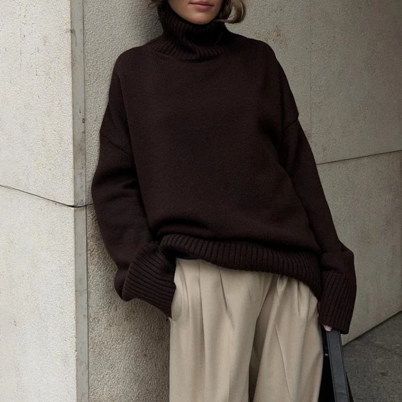 Fall/Winter 2025 Solid Color Turtleneck Knitted Sweater Loose Slimming Versatile Knitted Sweater Girl
Fall/Winter 2025 Solid Color Turtleneck Knitted Sweater Loose Slimming Versatile Knitted Sweater Girl