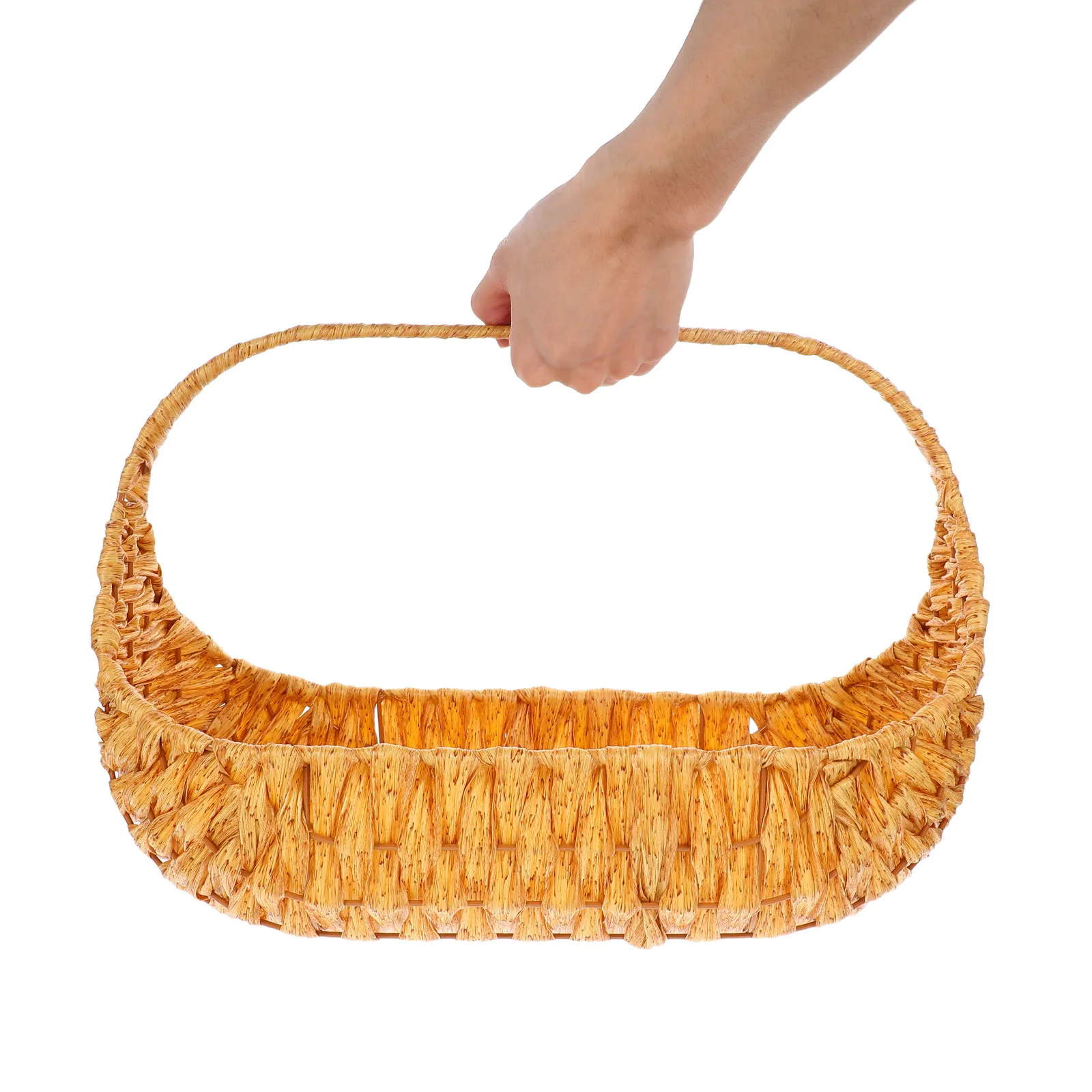 Portable Handwoven Faux Rattan Basket for Picnic Fruit Vegetable Harvest Garden Gathering Candy Cheese Storage Decorative Flower
Portable Handwoven Faux Rattan Basket for Picnic Fruit Vegetable Harvest Garden Gathering Candy Cheese Storage Decorative Flower