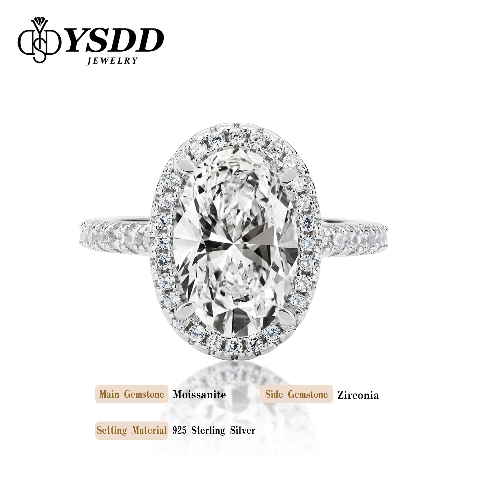 #50 YSDD Deluxe Pigeon Egg 5CT Moissanite Ring Dispersion Noble Oval Diamond Ladies Ring 925 sterling Silver fine jewelry gift
#50 YSDD Deluxe Pigeon Egg 5CT Moissanite Ring Dispersion Noble Oval Diamond Ladies Ring 925 sterling Silver fine jewelry gift